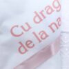 Trusou cu ursulet pentru botez fete, 6 piese, roz pudrat, Recostore®, REC2186