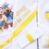 Trusou imprimat cu Winnie The Pooh pentru botez, 6 piese, galben, Recostore®, REC2219