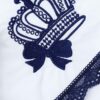 Trusou brodat cu coroana de print pentru botez de baieti, 7 piese, bleumarin, Recostore®, REC2234