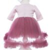 Set complet pentru botez de fete compus din lumanare cu ursulet, trusou brodat, REC2247