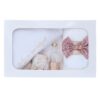 Trusou brodat cu "Azi m-am crestinat" pentru botez de baieti, 7 piese, carouri, Recostore®, REC2293