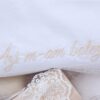 Trusou brodat cu "Azi m-am crestinat" pentru botez de baieti, 7 piese, carouri, Recostore®, REC2293