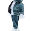 Trusou botez Verde Smarald, "Azi m-am crestinat", Costum de Print, lumanare, trusou, catifea, 13 piese, Recostore®, REC2295