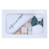 Trusou botez Verde Smarald, "Azi m-am crestinat", Costum de Print, lumanare, trusou, catifea, 13 piese, Recostore®, REC2295