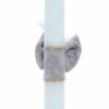 Trusou Micul Printisor pentru botez de baieti, costum crem, lumanare cu papion, trusou brodat "Azi m-am crestinat", REC2299