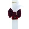 Trusou Micul Printisor pentru botez de baieti, costum visiniu, lumanare cu papion, trusou brodat cu coroana, REC2300