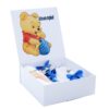 Set cutie trusou cu lumanare, 9 piese,  Winnie The Pooh "Cu drag de la nasi", albastru electric, Recostore®, REC2413