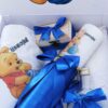 Set cutie trusou cu lumanare, 9 piese,  Winnie The Pooh "Cu drag de la nasi", albastru electric, Recostore®, REC2413