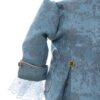 Costum elegant Micul print din Brocart de culoare bleu deschis, 5 piese, sacou, pantaloni, camasa, bascuta si botosei, Recostore®, REC2424 - imagine 5