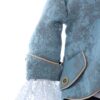 Costum elegant Micul print din Brocart de culoare bleu deschis, 5 piese, sacou, pantaloni, camasa, bascuta si botosei, Recostore®, REC2424 - imagine 6