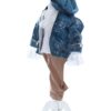 Costum elegant Micul Printisor din catifea de culoare turcoaz, 5 pcs, Recostore®, REC2430