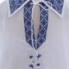 Costum popular alb cu veste neagra, 4 piese, camasa, vesta, pantaloni, caciula, pentru baieti, REC2447