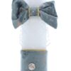 Set trusou complet pentru botez de baieti, tematica Print, 13 piese,  costum catifea, lumanare, trusou, bleu, REC2456
