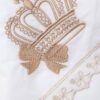 Set trusou complet pentru botez de baieti, tematica Print, 13 piese,  costum catifea, lumanare, trusou, crem, REC2457