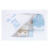 Set trusou complet botez ,rochita cu rijelina, lumanare cu usulet, trusou brodat Cu mult drag de la nasi, Recostore®, REC2467