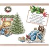 Set tava pentru taiere mot la baieti, model Craciun, albastru, 6 piese, 35x20 cm, Recostore®, REC1967/196