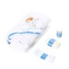 Set trusou pentru botez de baieti, costum turcoaz, lumanare cu ingeras, trusou imprimat si pantofiori, Recostore®, REC2473