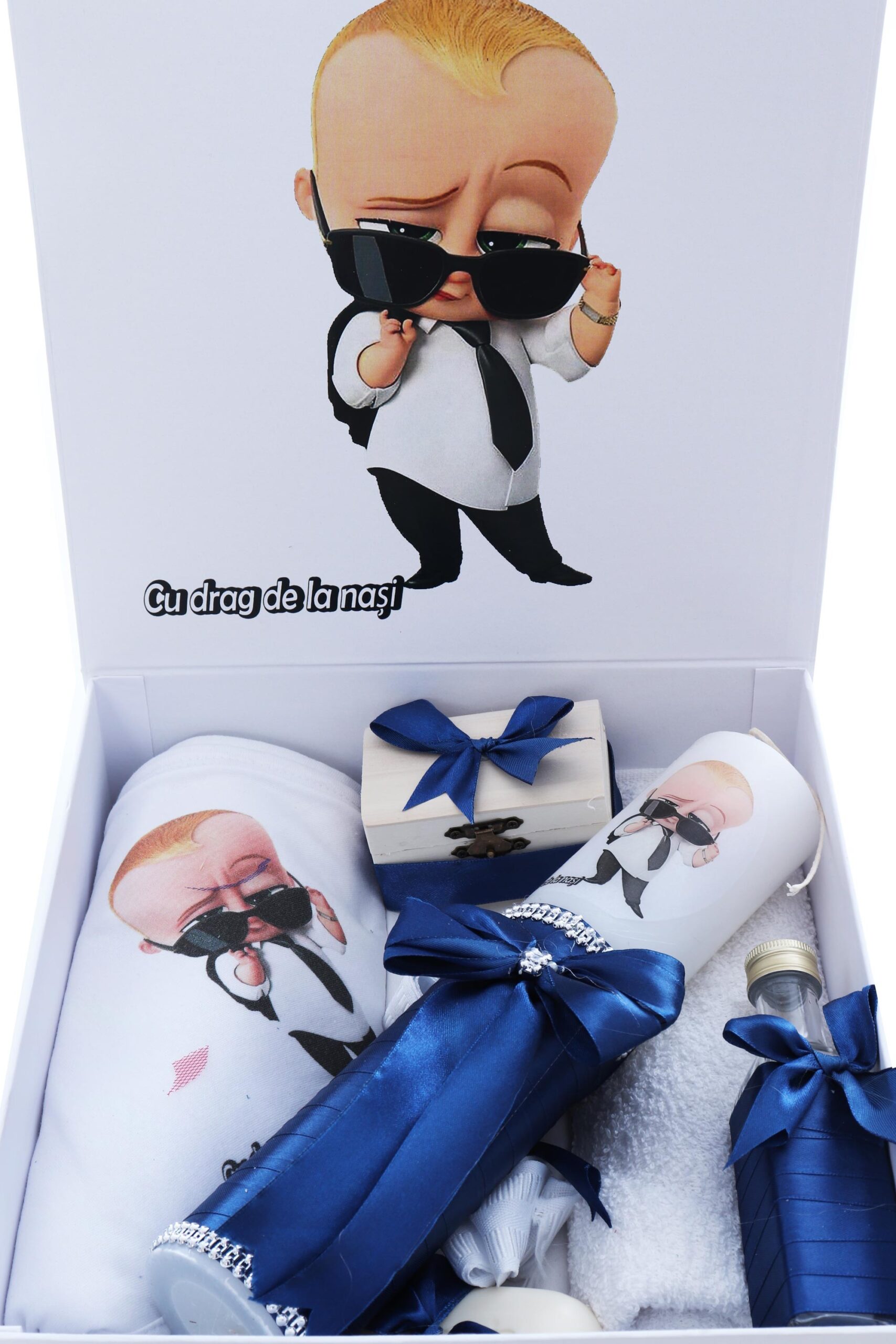 lumanare cu Bebe Boss, trusou cu Bebe Boss si pantofiori, Recostore®, REC2477