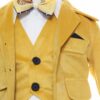 et trusou comple botez, costum galben din catifea, lumanare cu Winnie The Pooh, trusou, Recostore®, REC2479