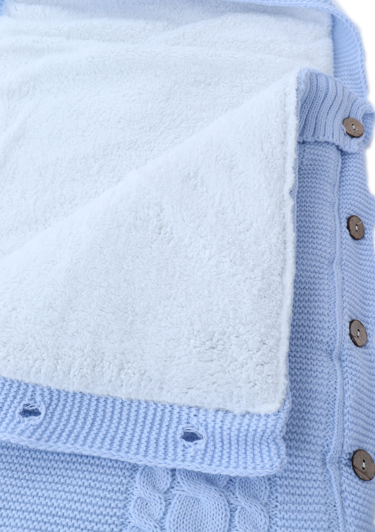 Port bebe tricotat imblanit pentru bebelusi, albastru, Recostore®, REC2485
