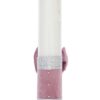 Lumanare botez model printesa, catifea roz pudrat, 35x7 cm, Recostore®, REC5001/1 - imagine 2