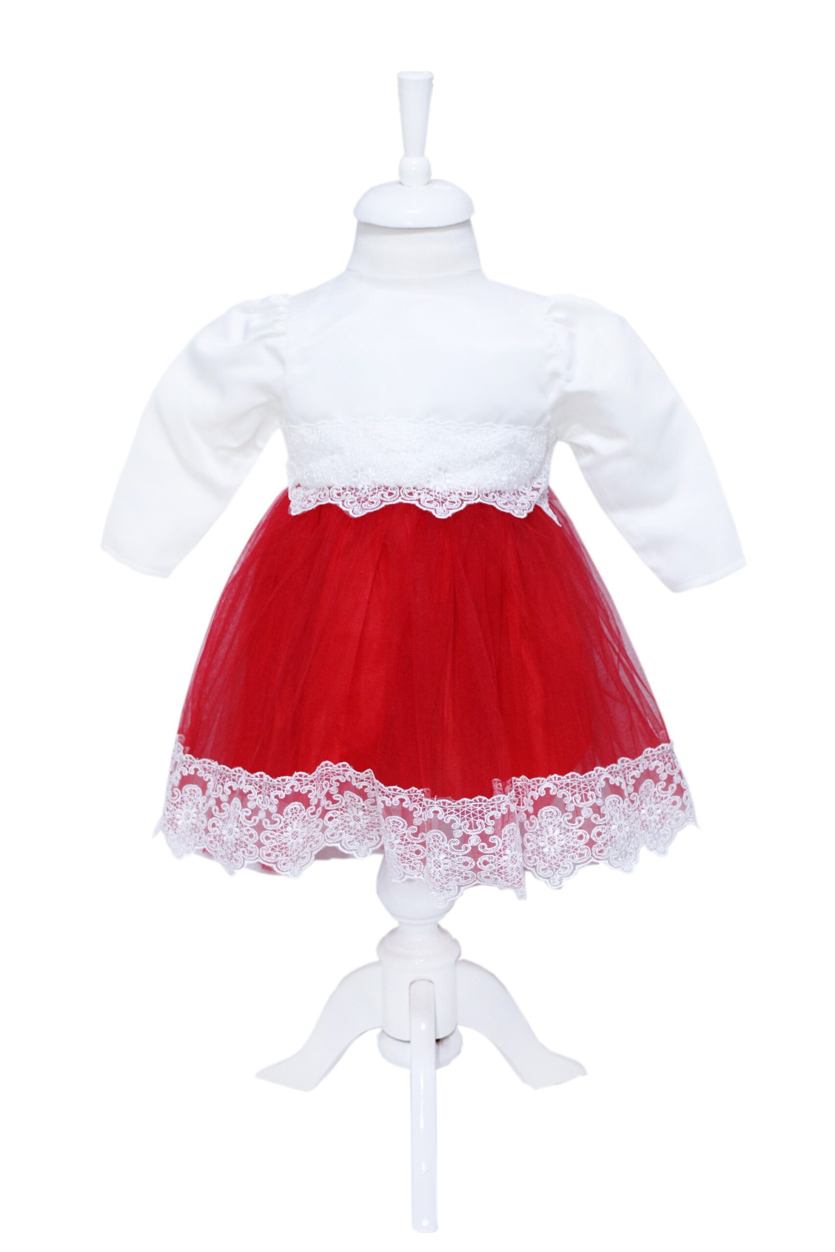 Set trusou complet pentru botez de fete, rosu, model Minnie Mouse, 12 piese, Recostore®, REC2502