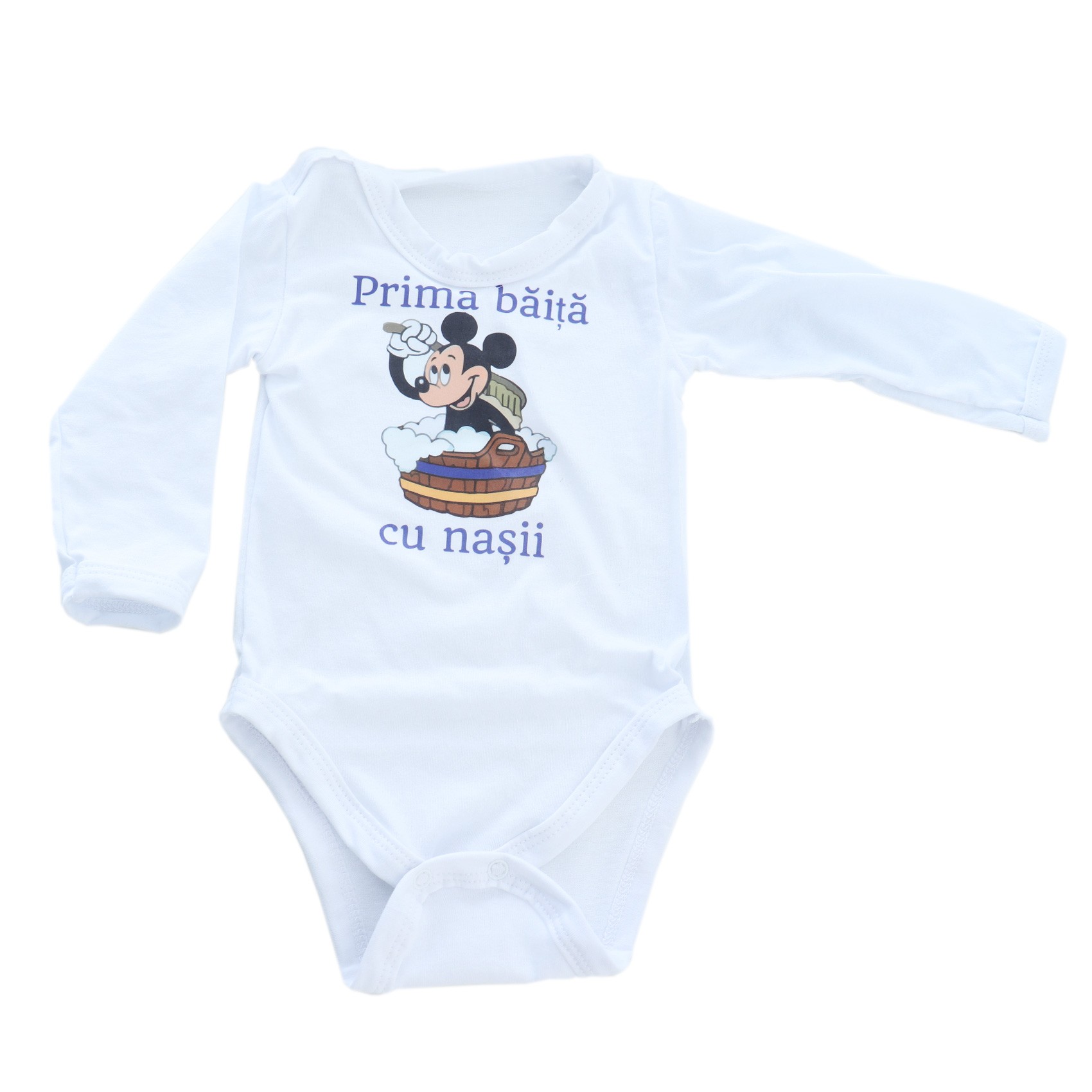Set pentru prima baita cu nasii, halat, prosop si body, Mickey Mouse, Recostore®, REC2536 - imagine 2