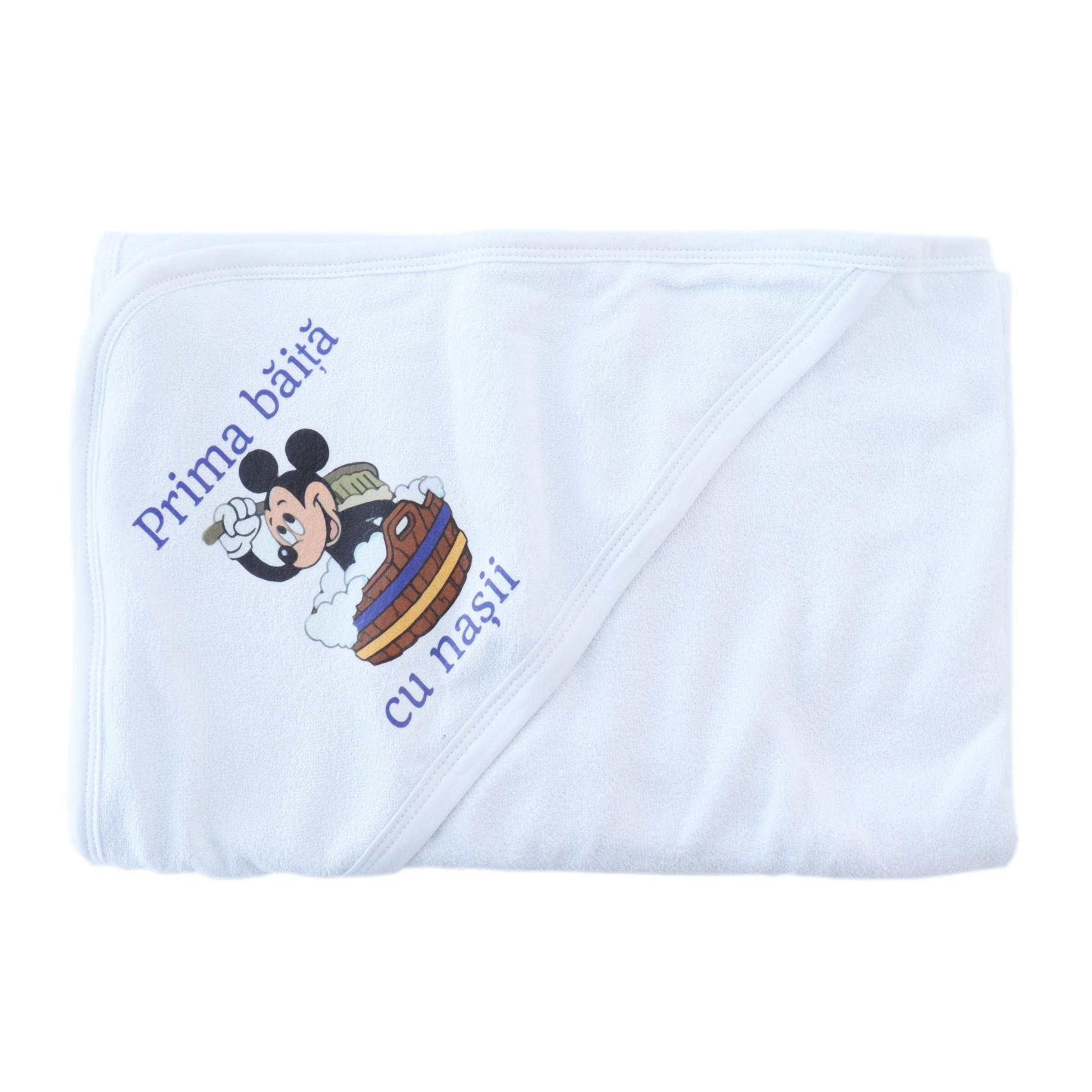 Set pentru prima baita cu nasii, halat, prosop si body, Mickey Mouse, Recostore®, REC2536 - imagine 4