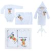 Set pentru prima baita cu nasii, halat, prosop si body, Winnie The Pooh, Recostore®,REC2537