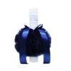 Set complet pentru botez, lumanare si trusou, alb-bleumarin, cu mesaj „Cu mult drag de la nasi” pentru botez, 7 piese, REC347