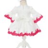 Set trusou complet pentru botez de fete, Alb-ciclam, model Minnie Mouse, REC2566