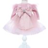 Set trusou complet pentru botez de fete, roz pudrat, model cu Balerina, Recostore®, REC2578