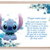 Set tava pentru taiere mot la baieti, model Stitch, albastru electric, 6 piese, 35x20 cm, Recostore®, REC1967/221
