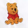 Trusou tip landou pentru botez de baieti, Model brodat cu Winnie The Pooh, albastru electric, 8 piese, Recostore®, REC5005/9