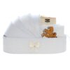 Trusou tip landou pentru botez de baieti, Model brodat cu Simba, ivoire, 8 piese, Recostore®, REC5005/11
