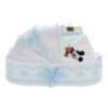 Trusou tip landou pentru botez de baieti, Model brodat cu Mickey Mouse, bleu, 8 piese,  Recostore®, REC5005/18