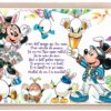 Set tava pentru taiere mot la baieti, model Mickey si Minnie, roz, 6 piese, 35x20 cm, Recostore®, REC1967/247