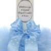 Trusou complet pentru botez de baieti, model brodat cu ingeras, trusou, lumanare "Radacini si Aripi de la parinti", costum si pantofiori, bleu, 14 piese, Recostore®, REC2640 - imagine 7