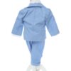 Trusou complet pentru botez de baieti, trusou brodat cu Ursulet, lumanare cu ursulet, costum si pantofiori, bleu, 15 piese, Recostore®, REC2649 - imagine 5