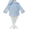Trusou complet pentru botez de baieti, trusou simplu, lumanare cu "Radacini si aripi de la parinti", costum si pantofiori, bleu, 15 piese, Recostore®, REC2650 - imagine 4