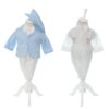 Trusou complet pentru botez de baieti, trusou simplu, lumanare cu "Radacini si aripi de la parinti", costum si pantofiori, bleu, 15 piese, Recostore®, REC2650 - imagine 5