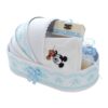 Trusou complet pentru botez de baieti, trusou brodat Mickey Mouse, lumanare cu Mickey Mouse, costum si pantofiori, bleu, 15 piese, Recostore®, REC2654 - imagine 13