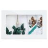 Trusou complet pentru botez de baieti, trusou brodat safari, lumanare cu Safari, costum si pantofiori, verde-crem, 14 piese, Recostore®, REC2657 - imagine 7