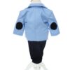 Trusou complet pentru botez de baieti, trusou brodat cu ursulet, lumanare cu ursulet de plus, costum si pantofiori, bleu, 15 piese,  Recostore®, REC2658 - imagine 4