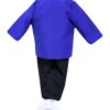 Trusou complet pentru botez de baieti, trusou brodat cu Winnie The Pooh, lumanare cu Winnie The Pooh, costum si pantofiori, albastru electric, 15 piese, Recostore®, REC2659 - imagine 4
