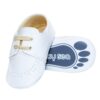 Trusou complet pentru botez de baieti, trusou brodat cu coroana, lumanare cu tulle, costum print si pantofiori, bleu, 15 piese,  Recostore®, REC2664 - imagine 6