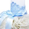 Trusou complet pentru botez de baieti, trusou brodat cu coroana, lumanare cu tulle, costum print si pantofiori, bleu, 15 piese,  Recostore®, REC2664 - imagine 12