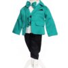 Trusou complet pentru botez de baieti personalizat cu Simba, Trusou brodat, lumanare, costum si pantofiori, verde, 15 piese, Recostore®, REC2668 - imagine 3
