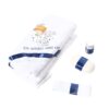 Trusou complet pentru botez de baieti personalizat cu ingeras, trusou, lumanare, costum si pantofiori, bleumarin, 13 piese, Recostore®, REC2674 - imagine 10