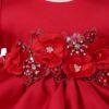 Trusou complet pentru botez de fete, trusou simplu, lumanare, rochita cu bentita si pantofiori, rosu, 12 piese, Recostore®, REC2691 - imagine 4